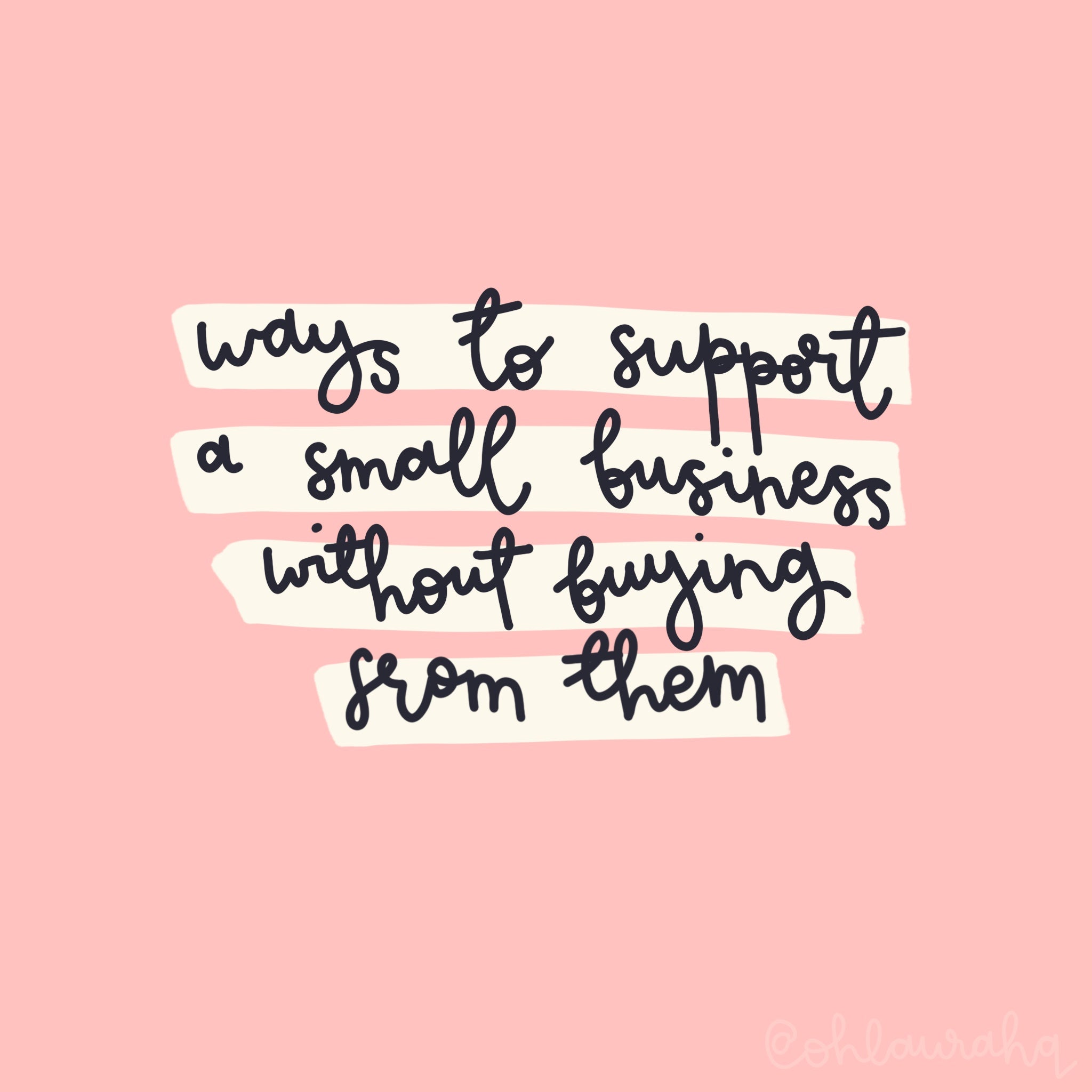 How To Support Small Businesses Without Buying From Them