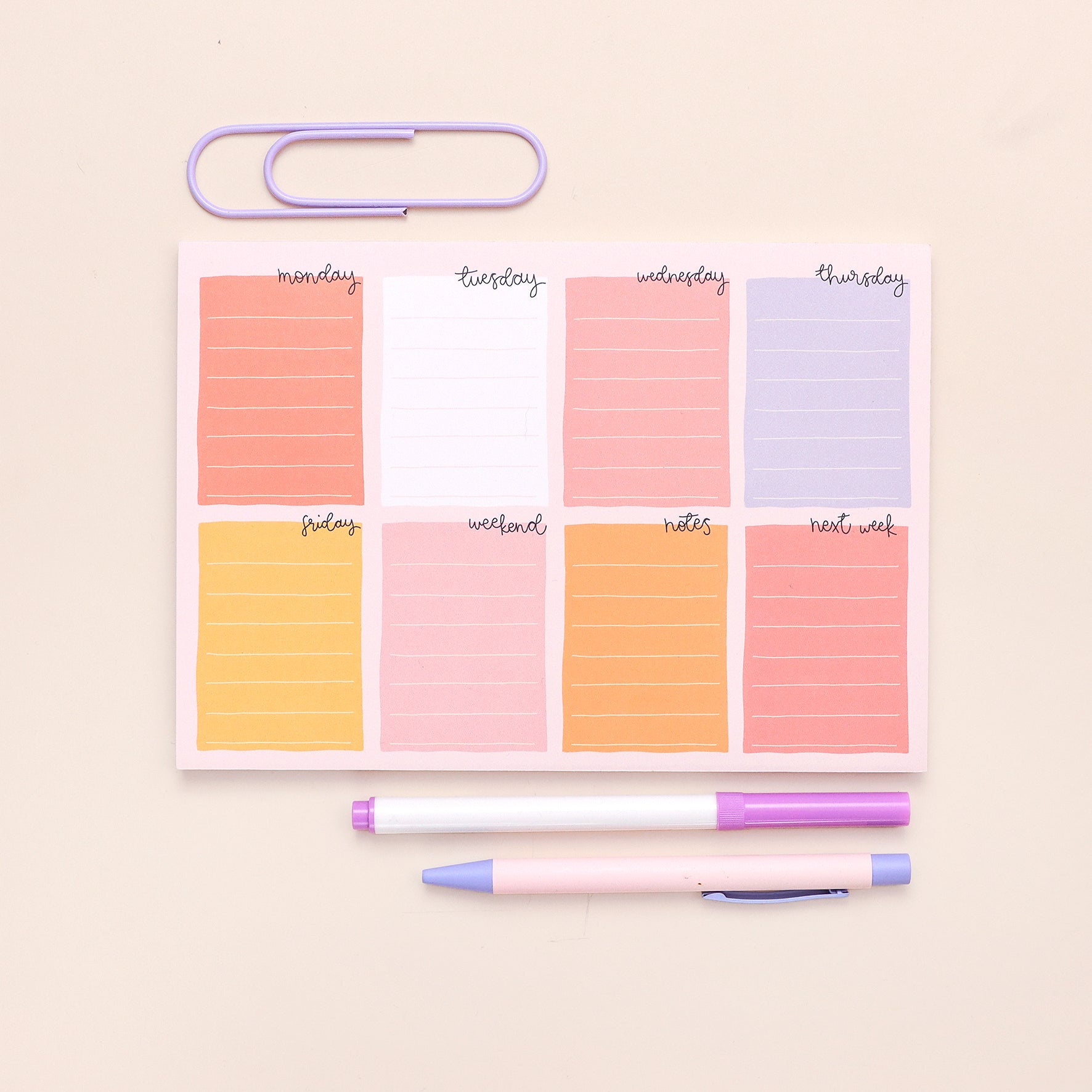A5 Notepad - Candy - Weekly Planner - Oh, Laura