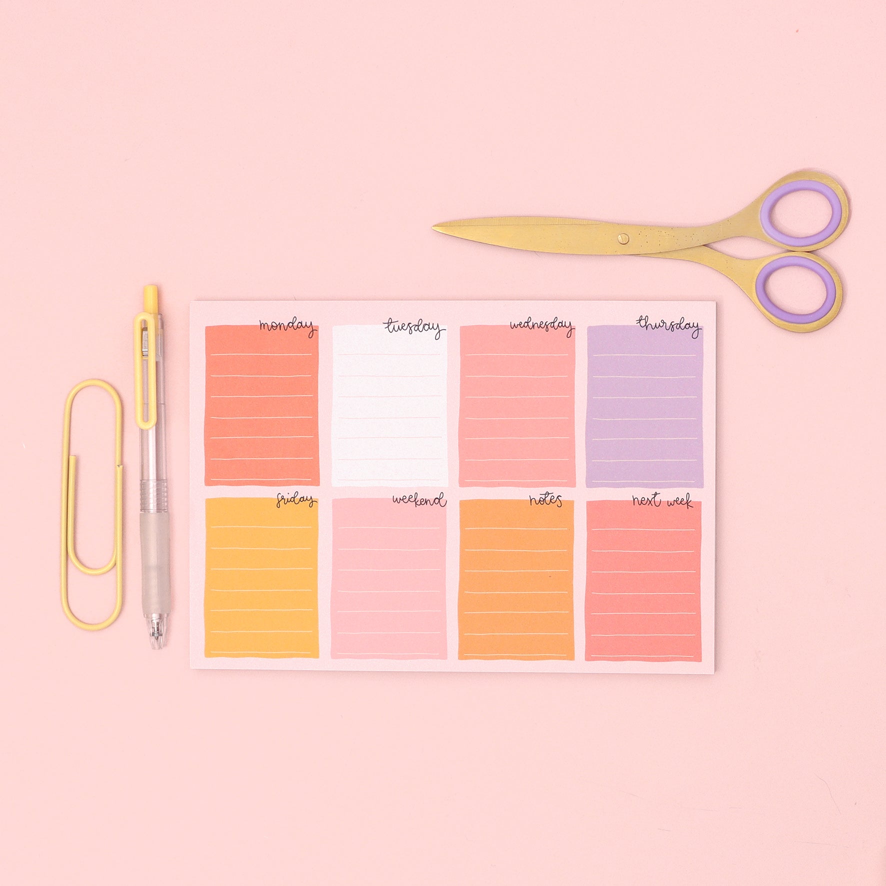 A5 Notepad - Candy - Weekly Planner - Oh, Laura