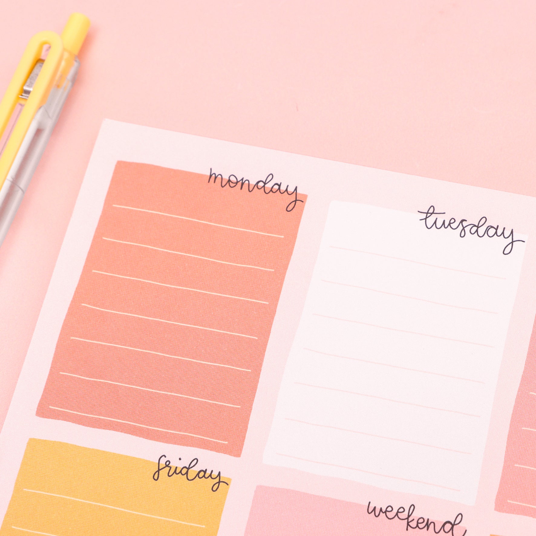 A5 Notepad - Candy - Weekly Planner - Oh, Laura