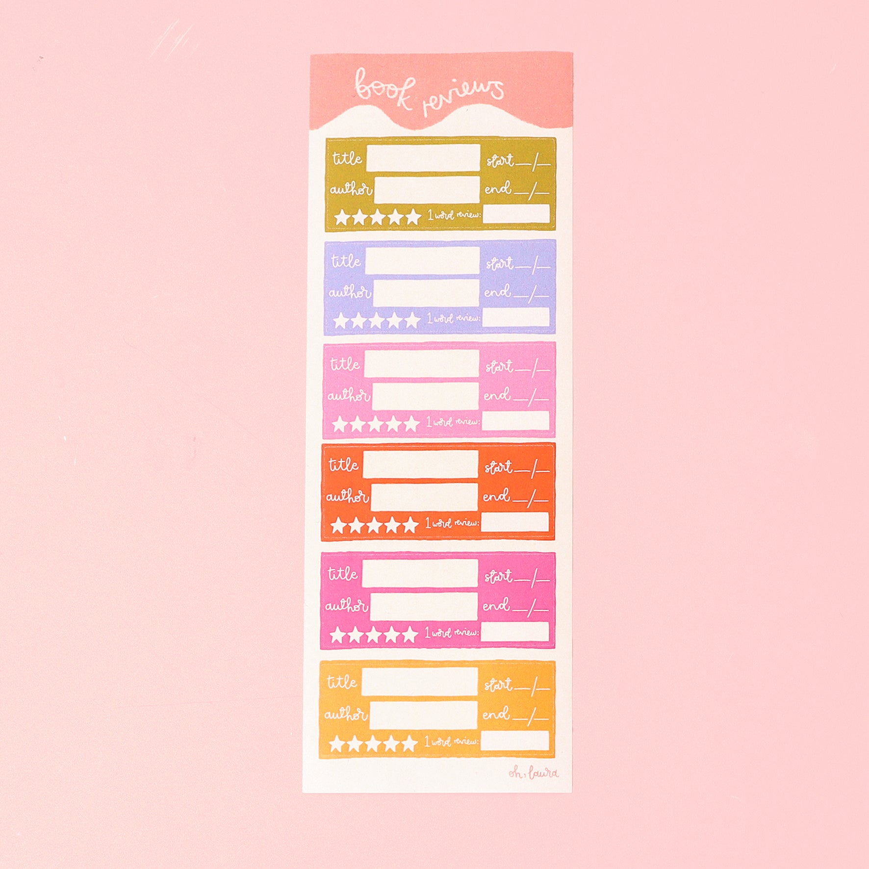 Planner Stickers - Book Reviews - Oh, Laura