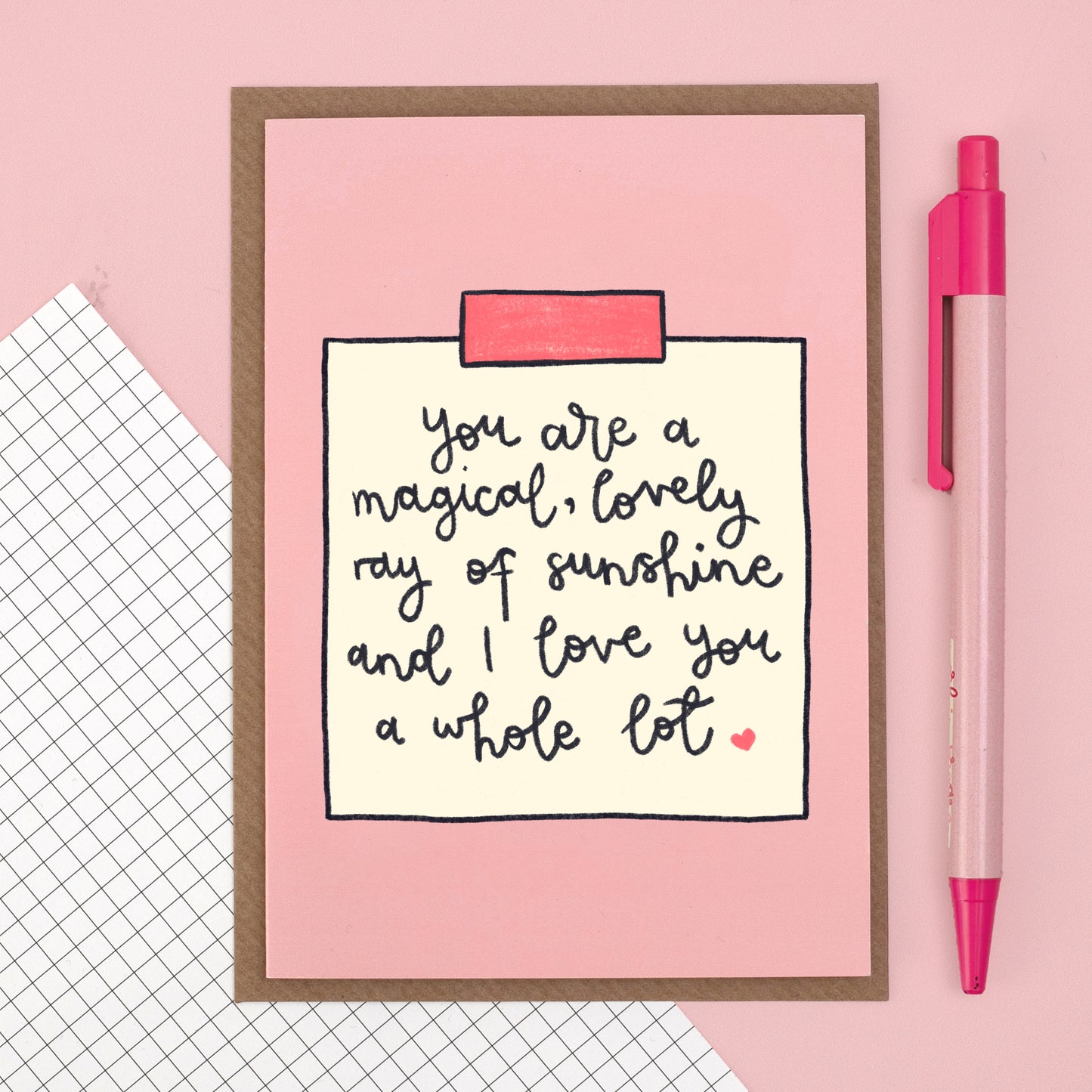 Card - 'you are a lovely ray of sunshine' - Galentine's Day