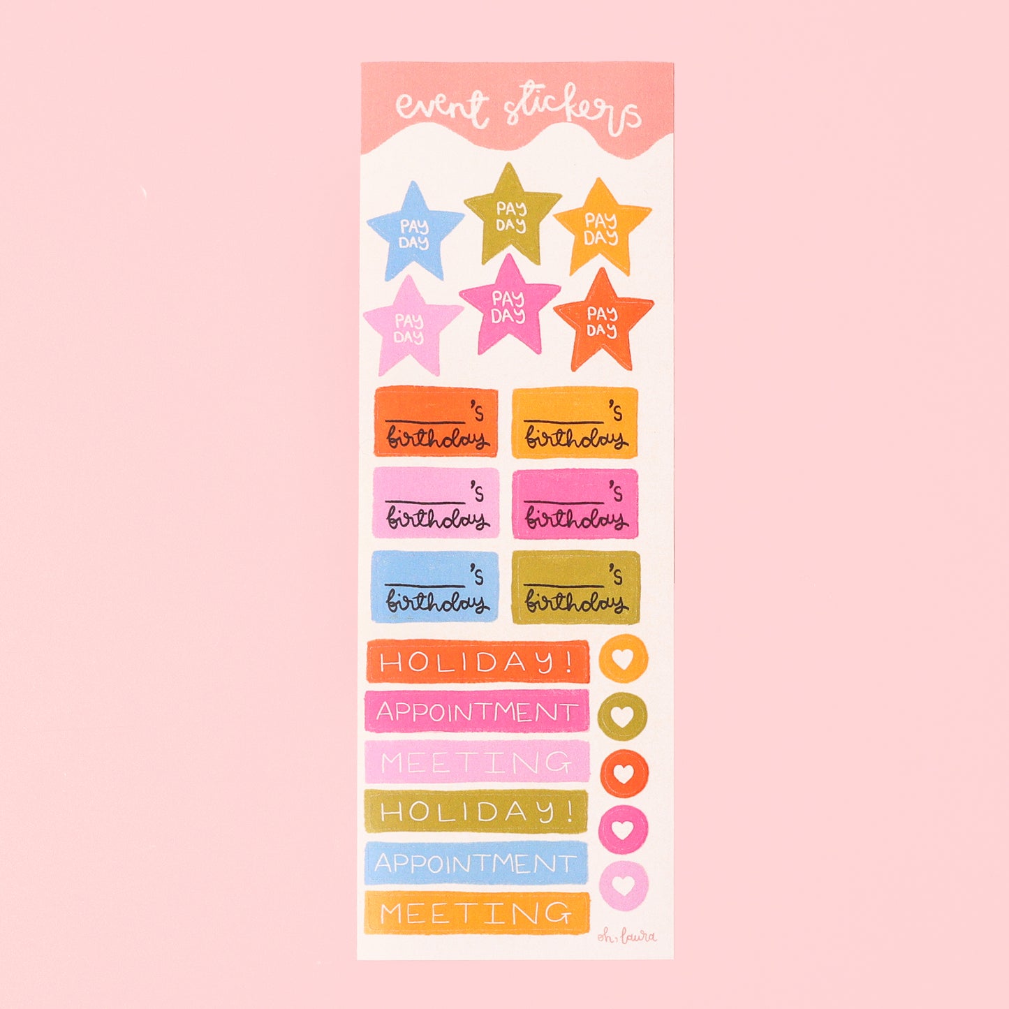 Planner Stickers - Events - Oh, Laura