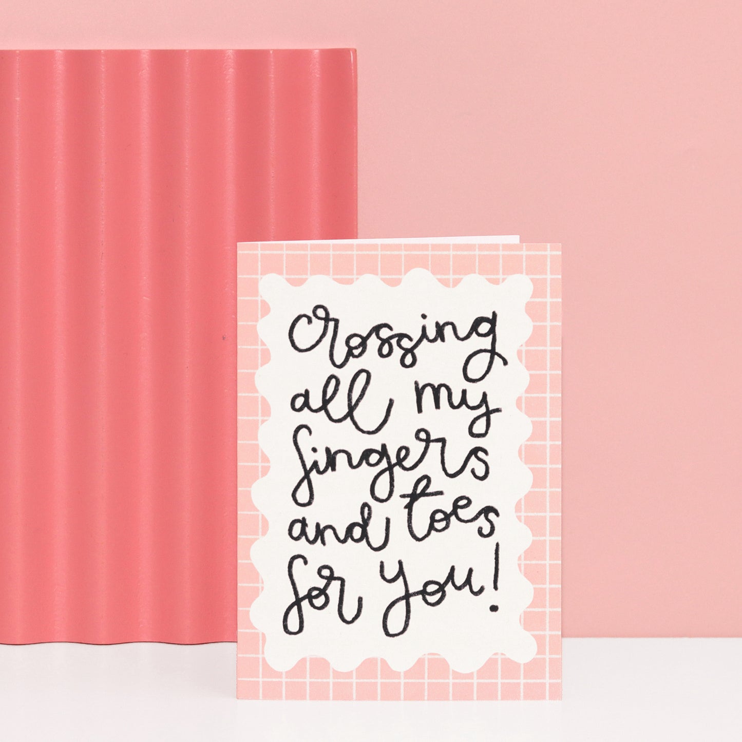 card - 'crossing my fingers and toes for you'