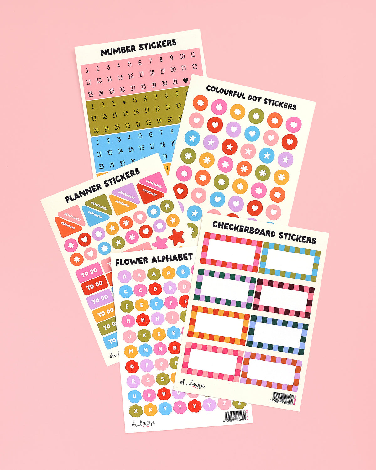 Sticker Sheet - Colourful Dots - Oh, Laura