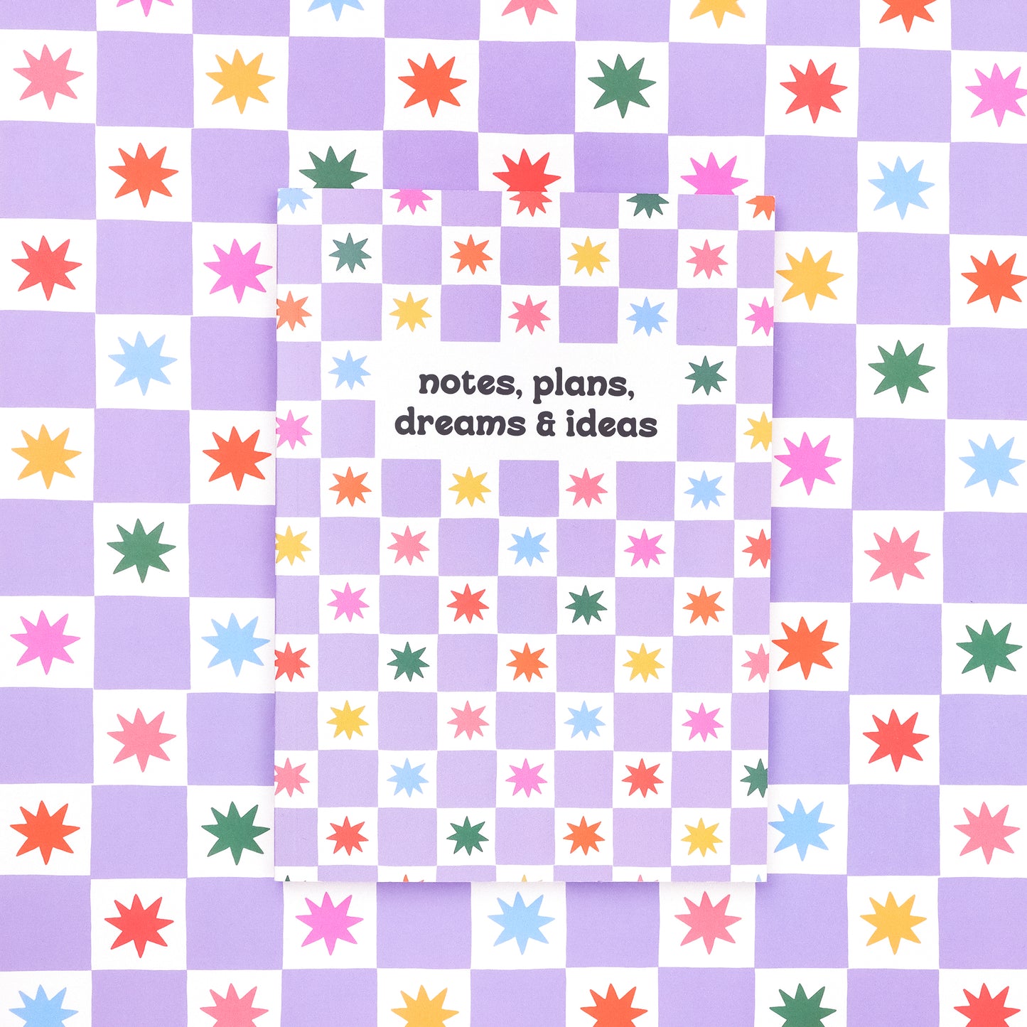 A5 Notebook - Purple Checkerboard