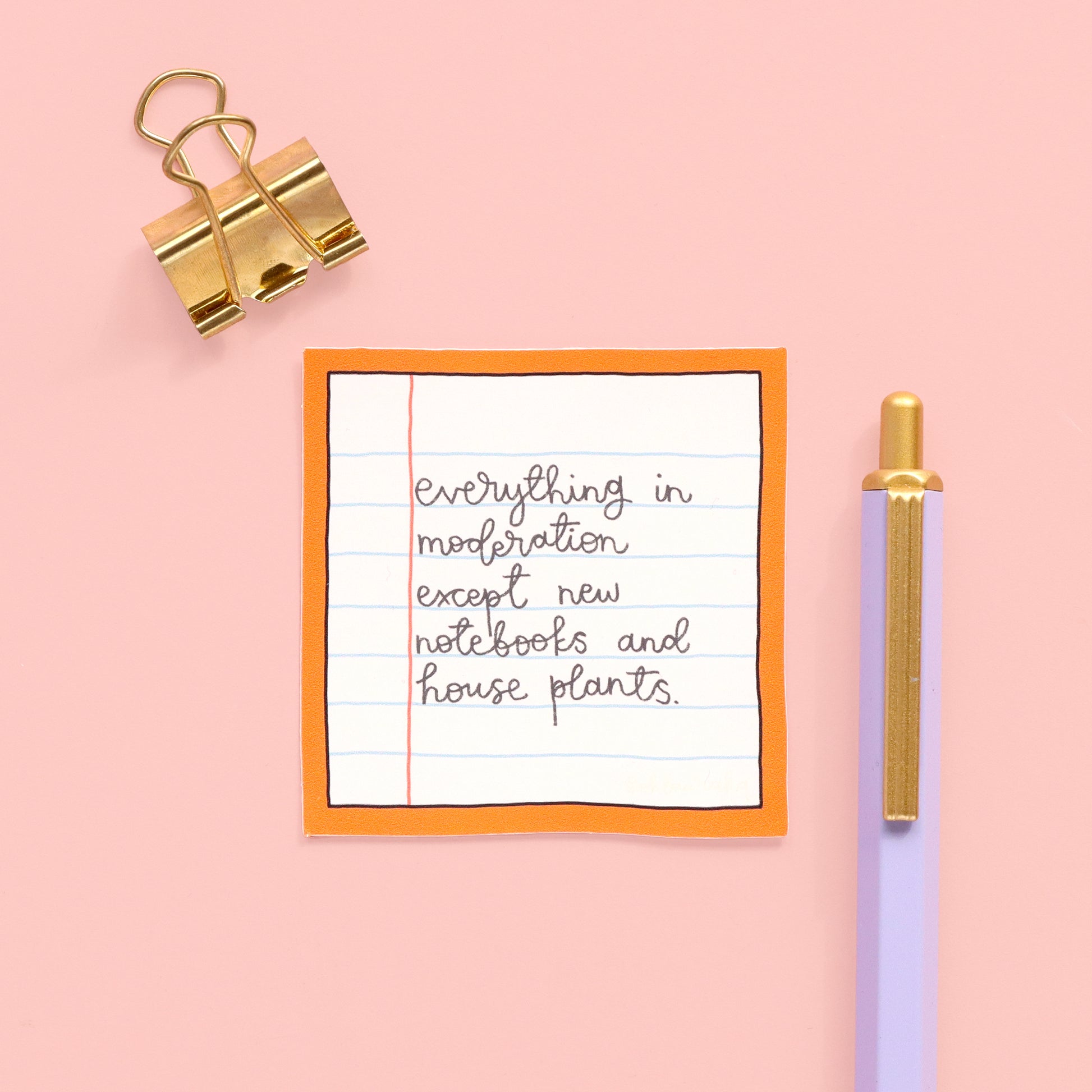 Vinyl Sticker - New notebooks and houseplants - Oh, Laura