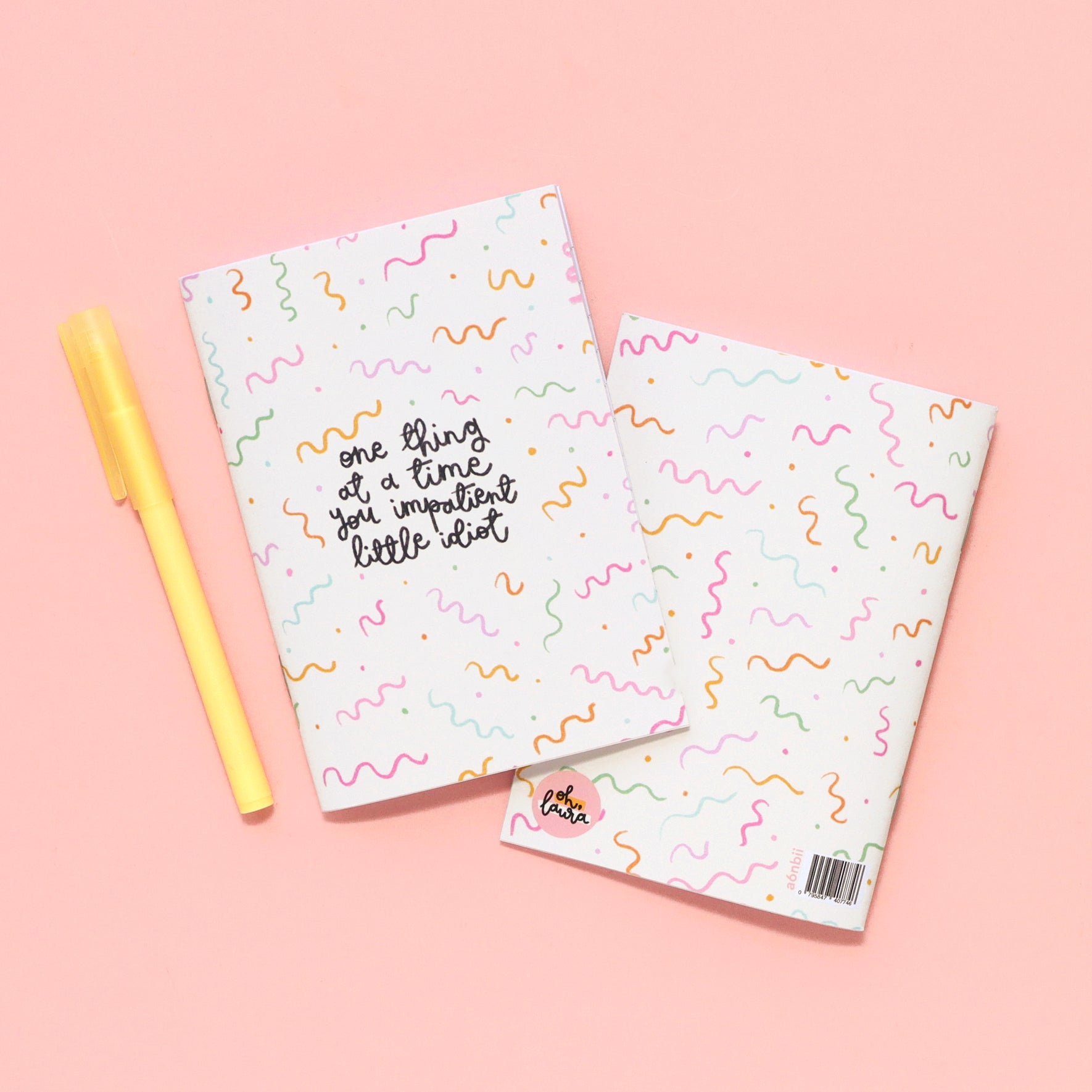 SECONDS - a6 notebook - one thing at a time you impatient idiot - Oh, Laura