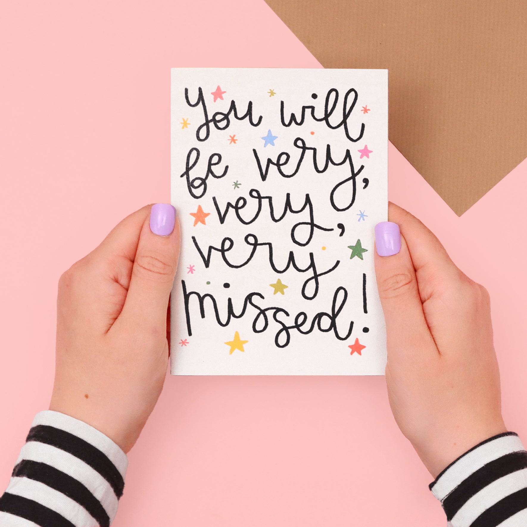 card - 'you will be very missed' - Oh, Laura