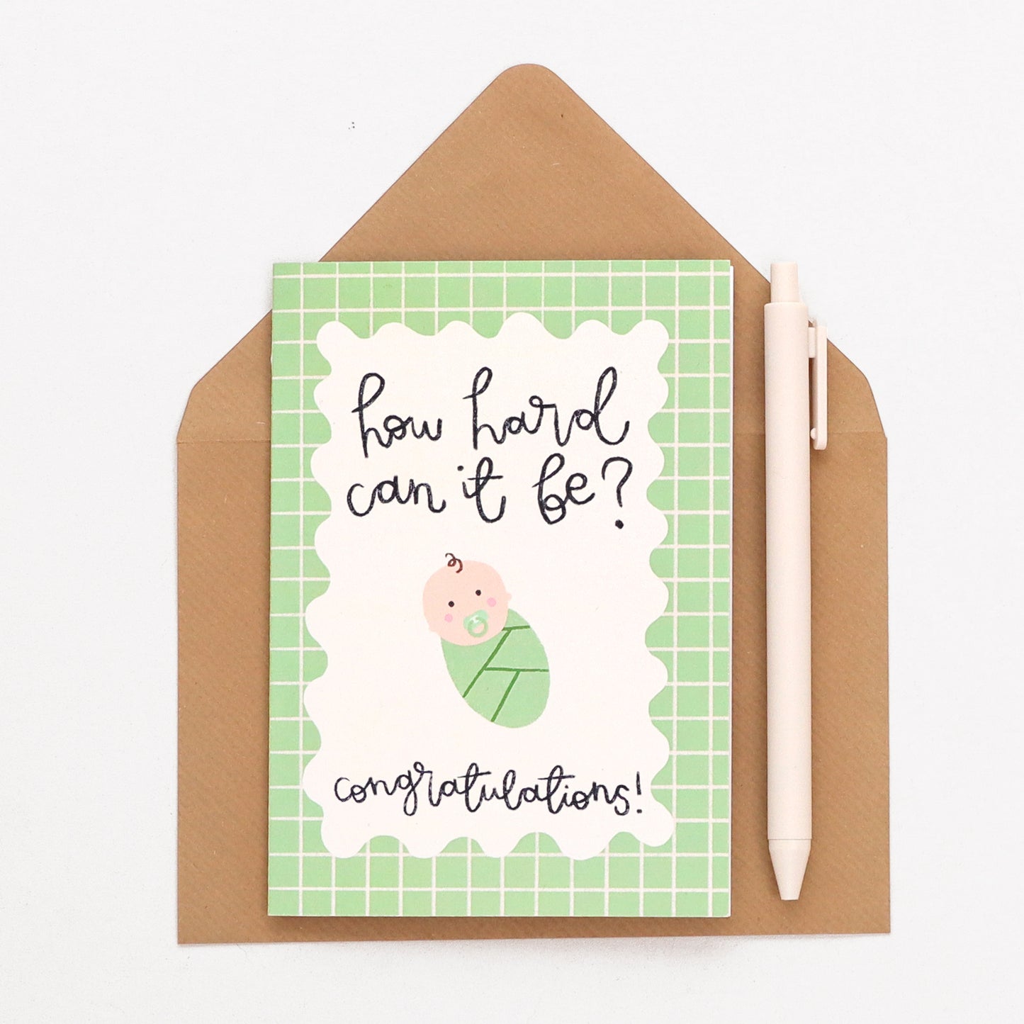 card - 'how hard can it be?' - new baby