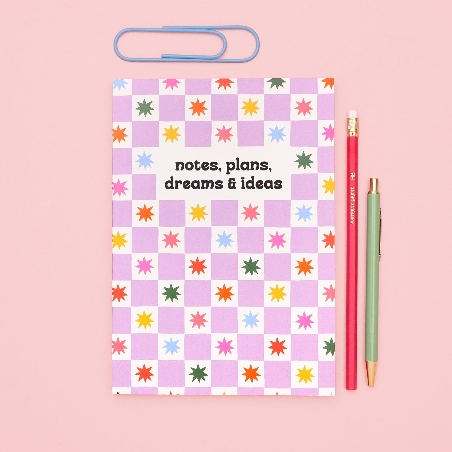 A5 Notebook - Purple Checkerboard
