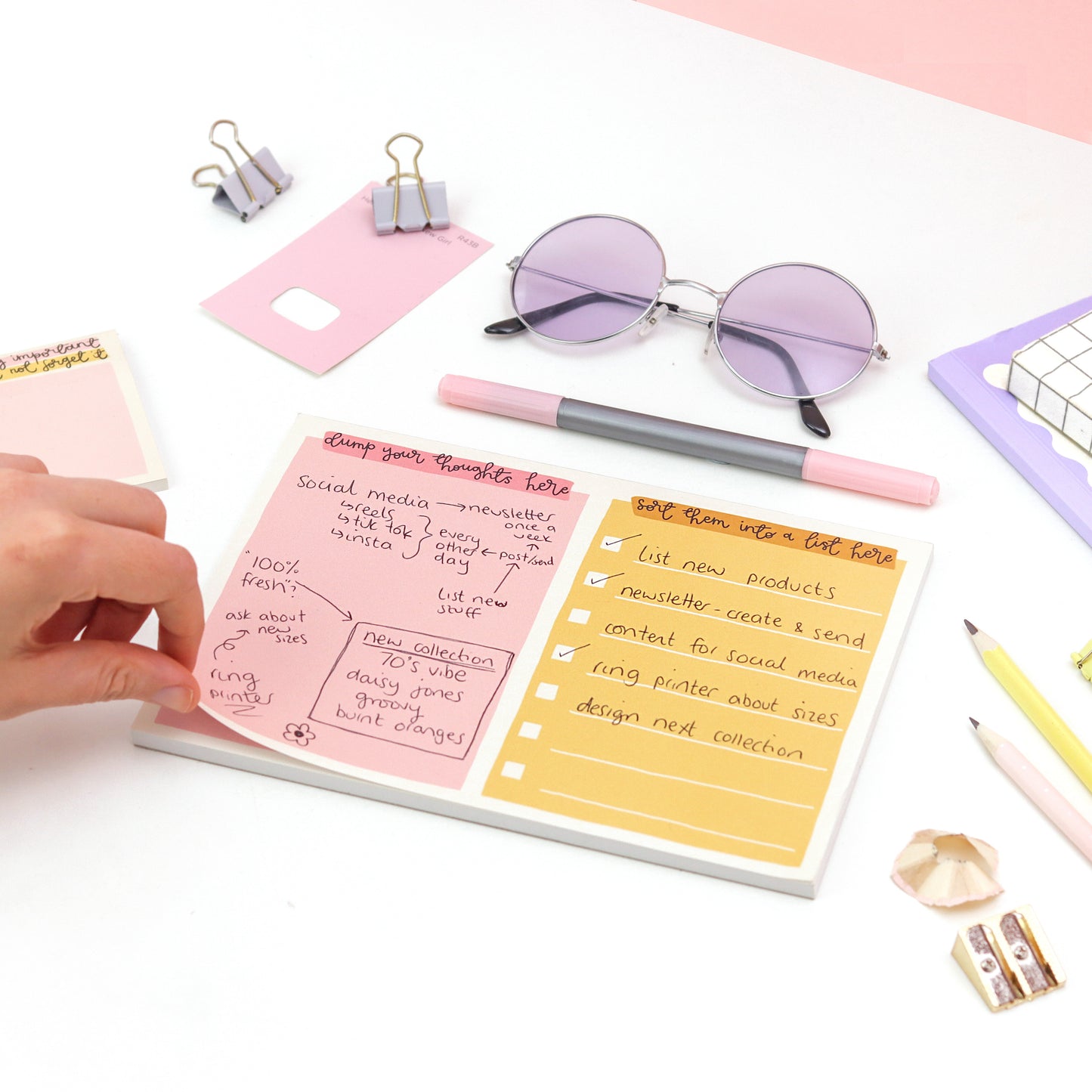 A5 Notepad - Organise Your Thoughts - Oh, Laura