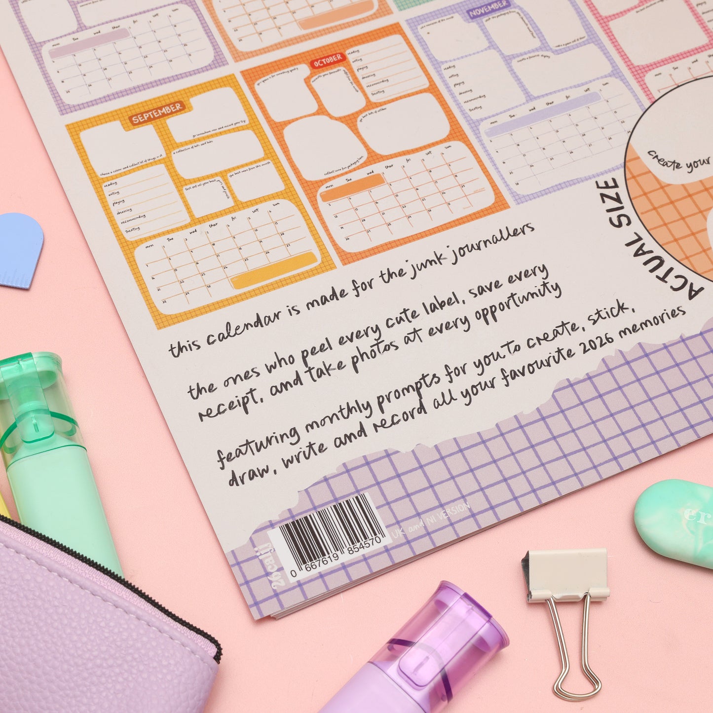 Junk Journal 2026 Calendar
