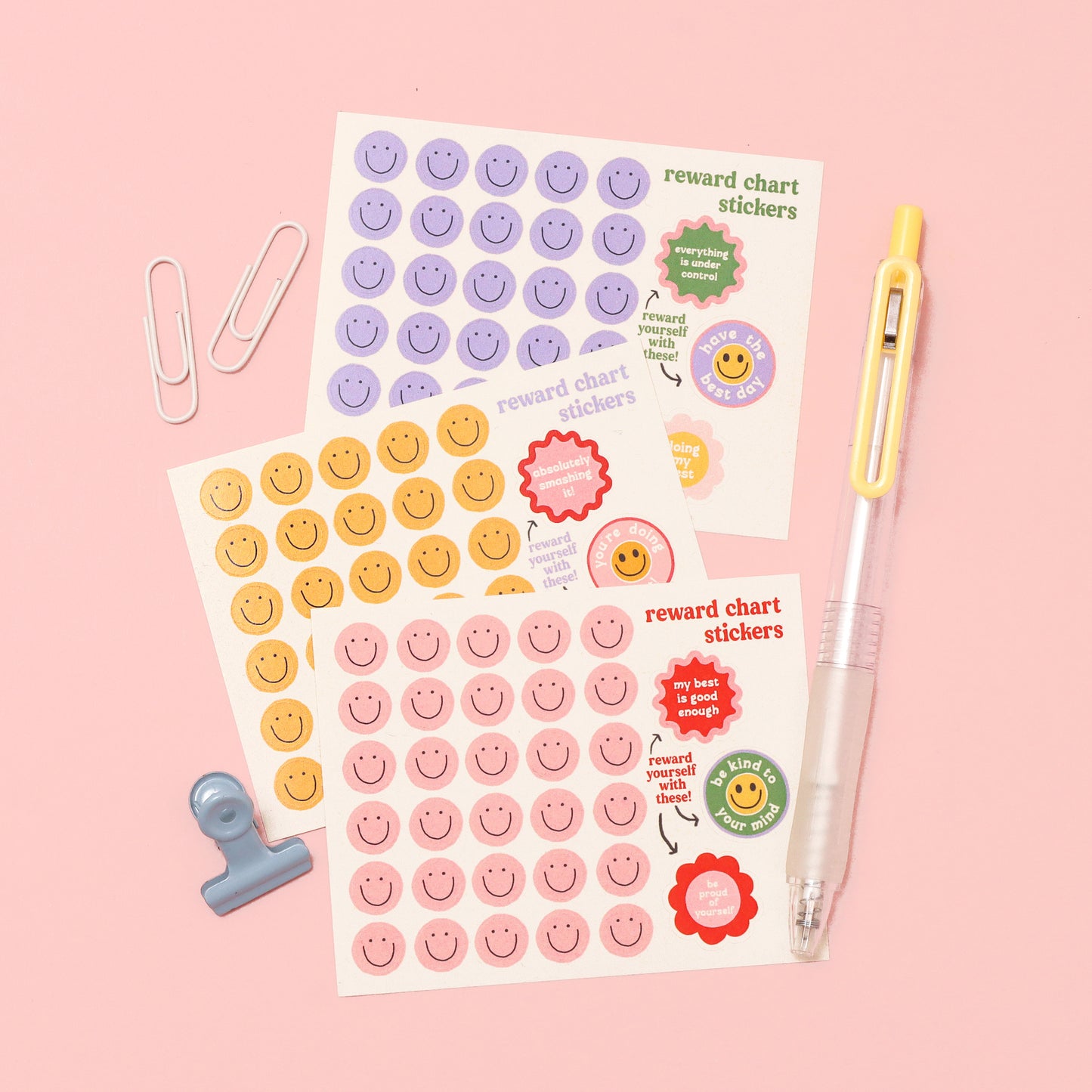 Reward Chart Sticker Sheets