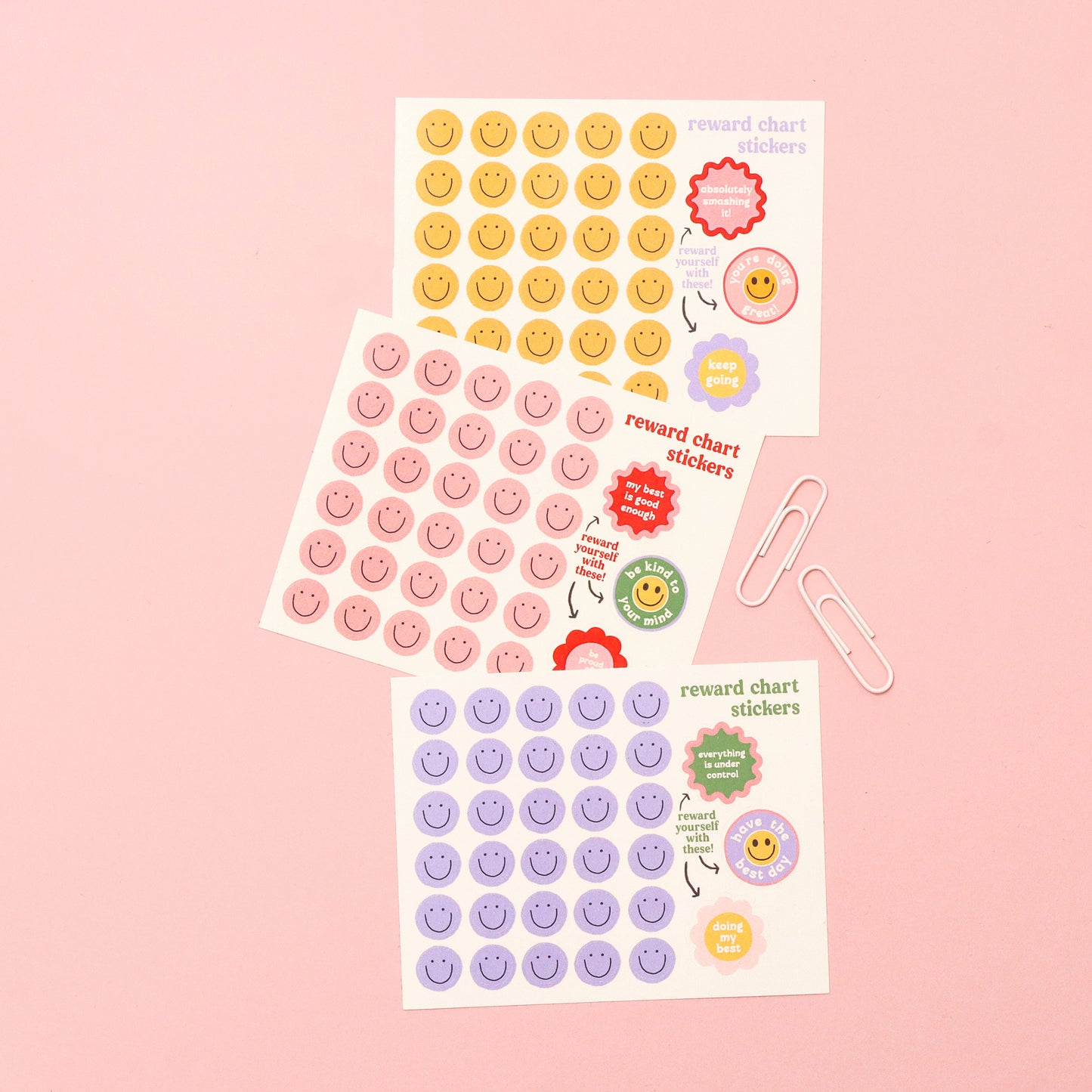 Reward Chart Sticker Sheets