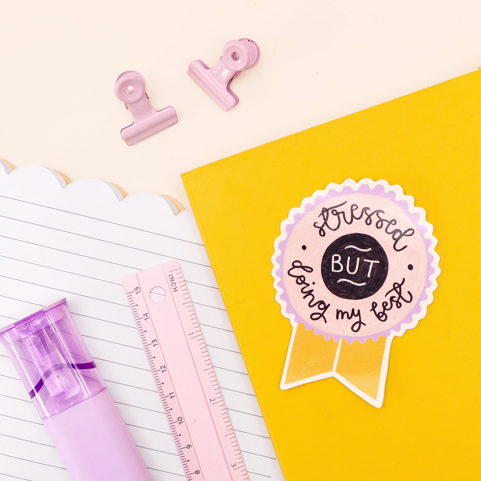 Vinyl Sticker - Stressed But Doing My Best - Oh, Laura