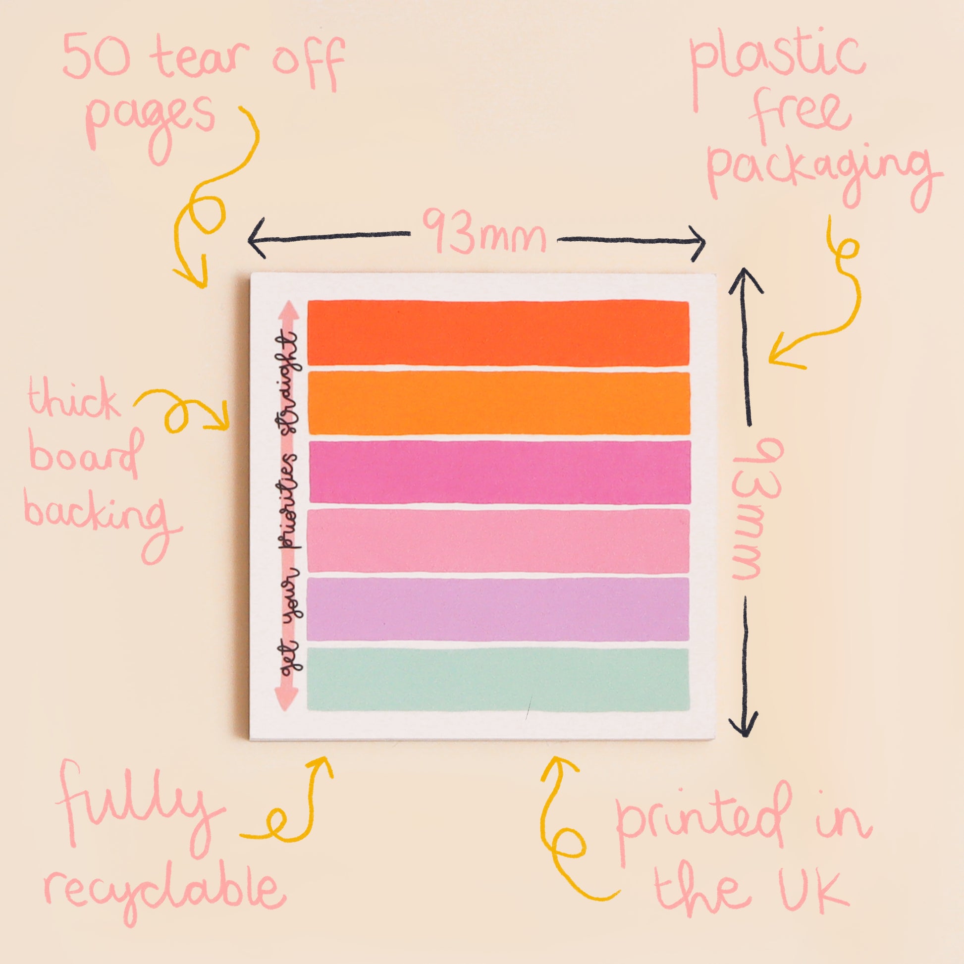 Memo Pad - Get Your Priorities Straight - Oh, Laura