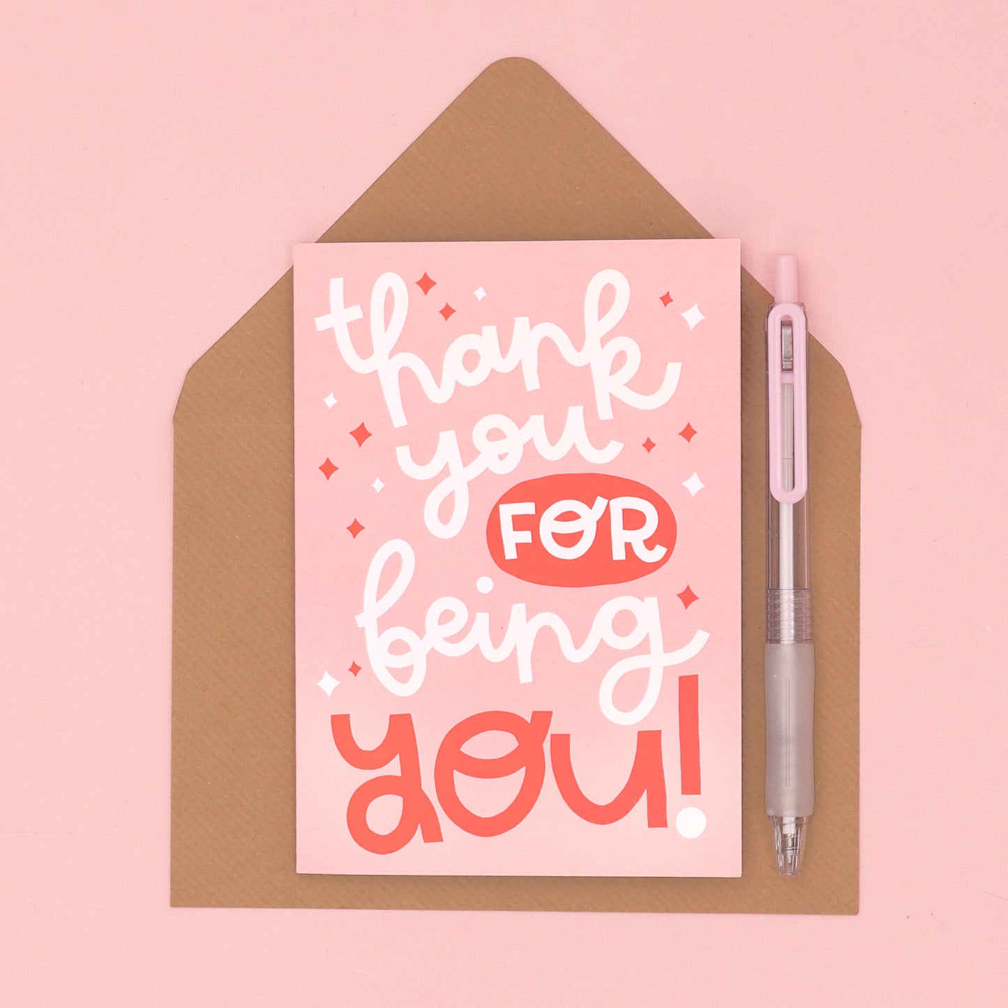 card - 'thank you for being you' - Oh, Laura