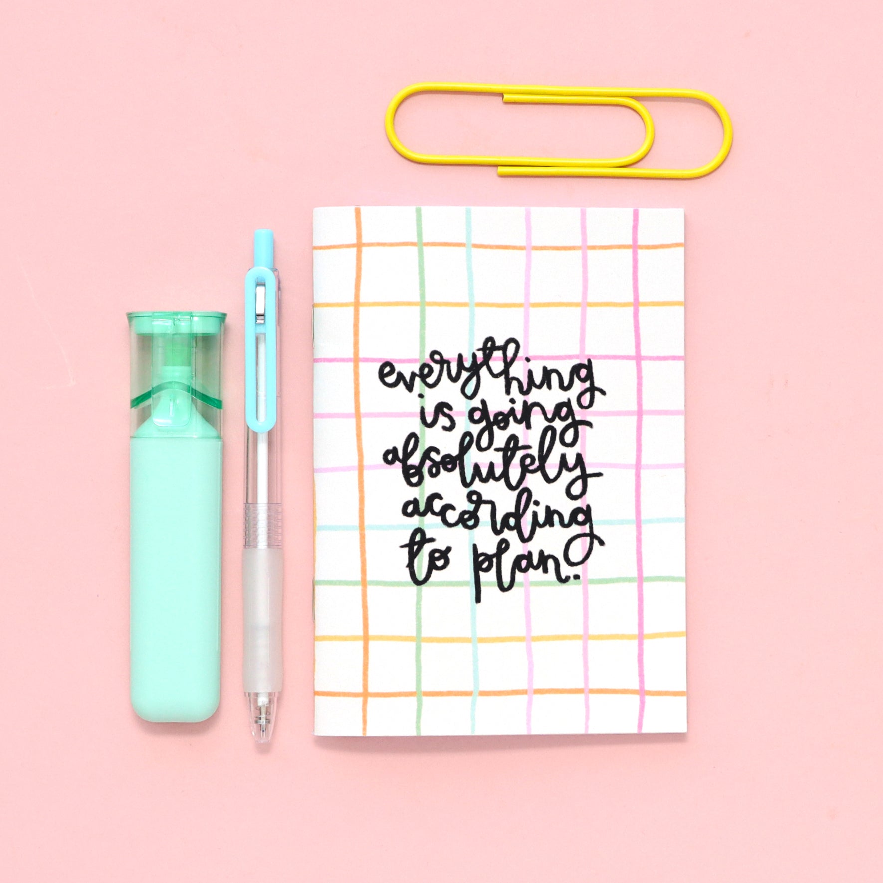 SECONDS - a6 notebook - everything is going according to plan - Oh, Laura
