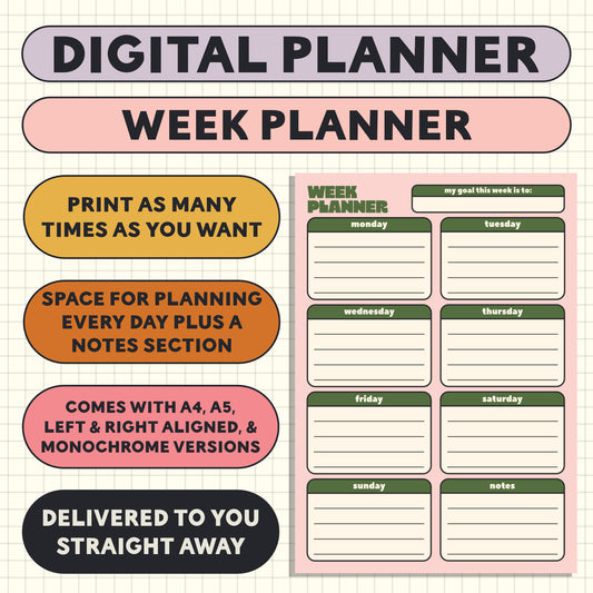 Printable Planner Page: Weekly Planner - Oh, Laura