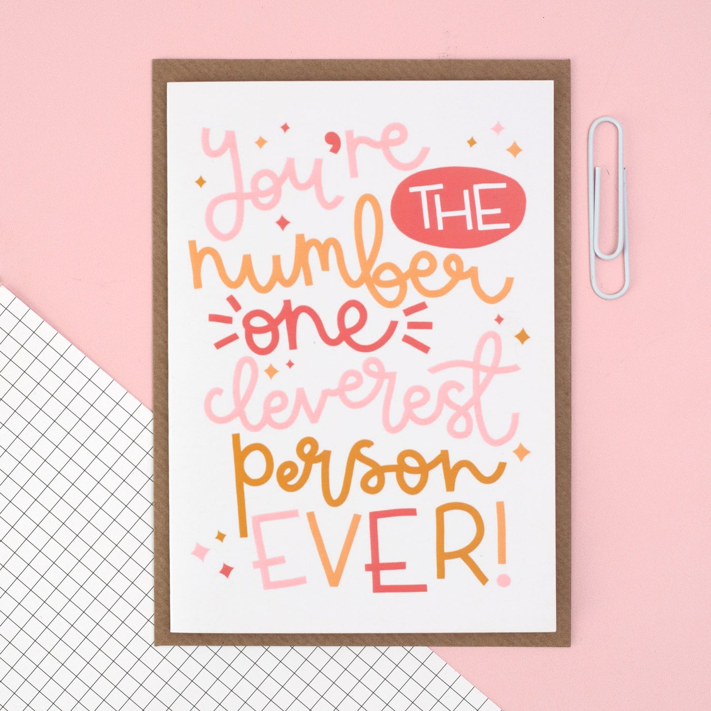 Card - 'You're The Cleverest Person Ever' - Oh, Laura