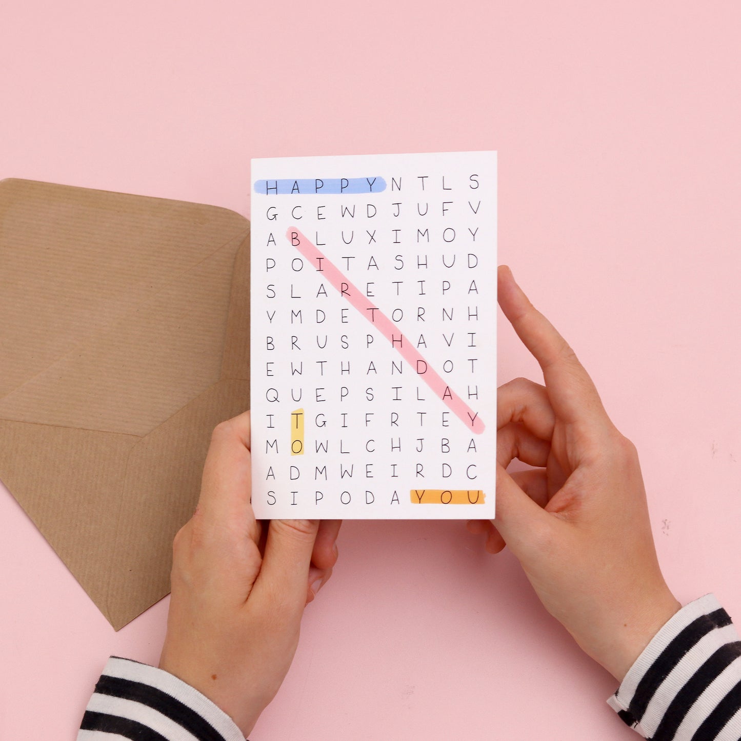 Card - Word Search - 'Happy Birthday To You' - Oh, Laura