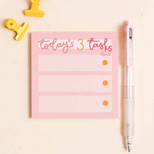 Memo Pad - Today's Three Tasks - Oh, Laura