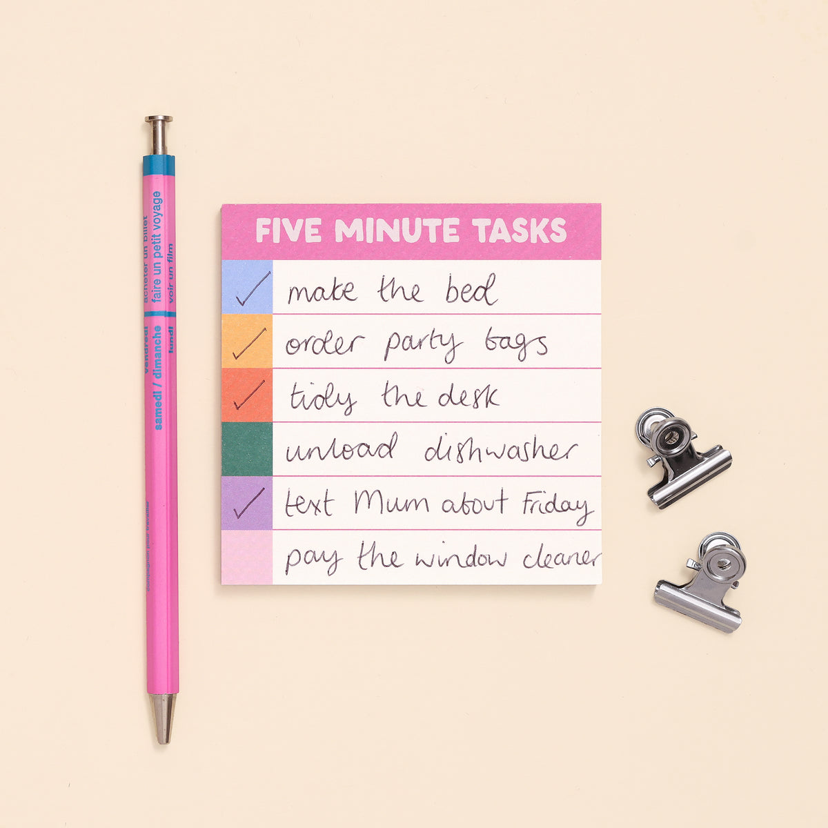 Memo pad - Five Minute Tasks