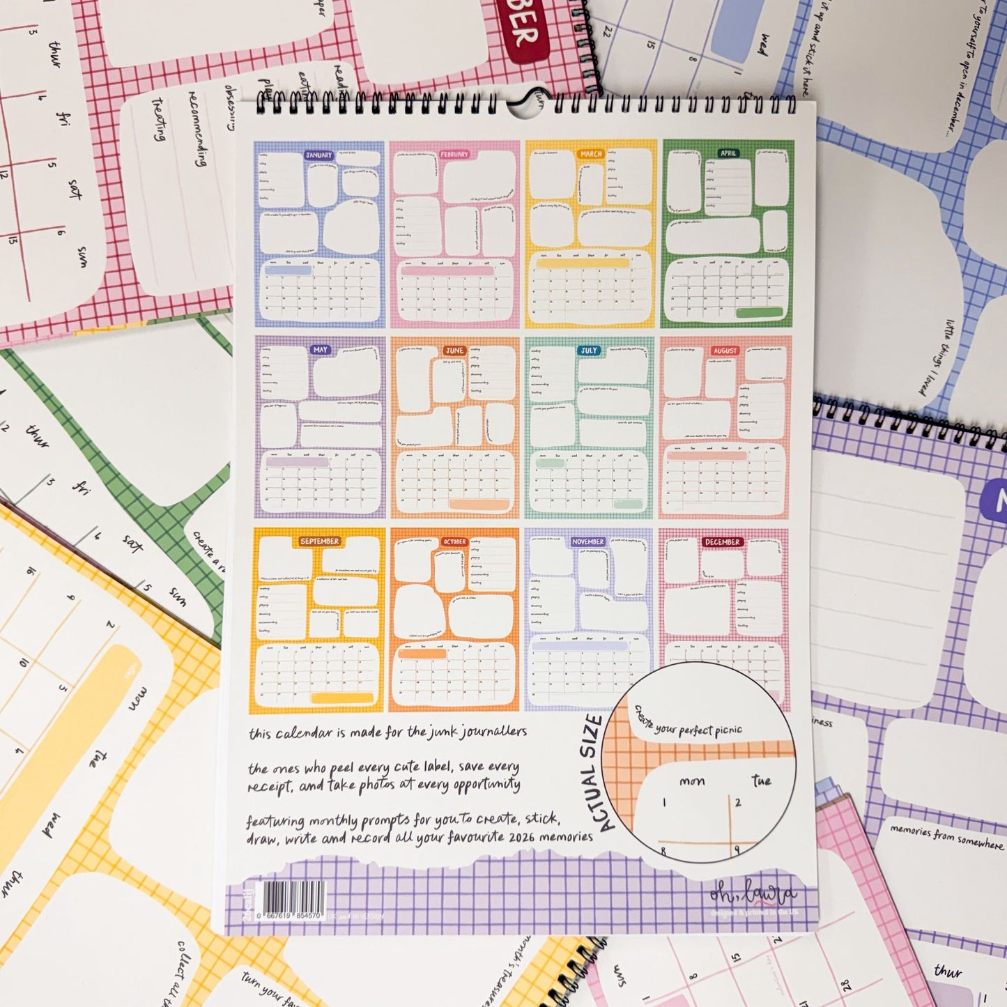 Junk Journal 2026 Calendar