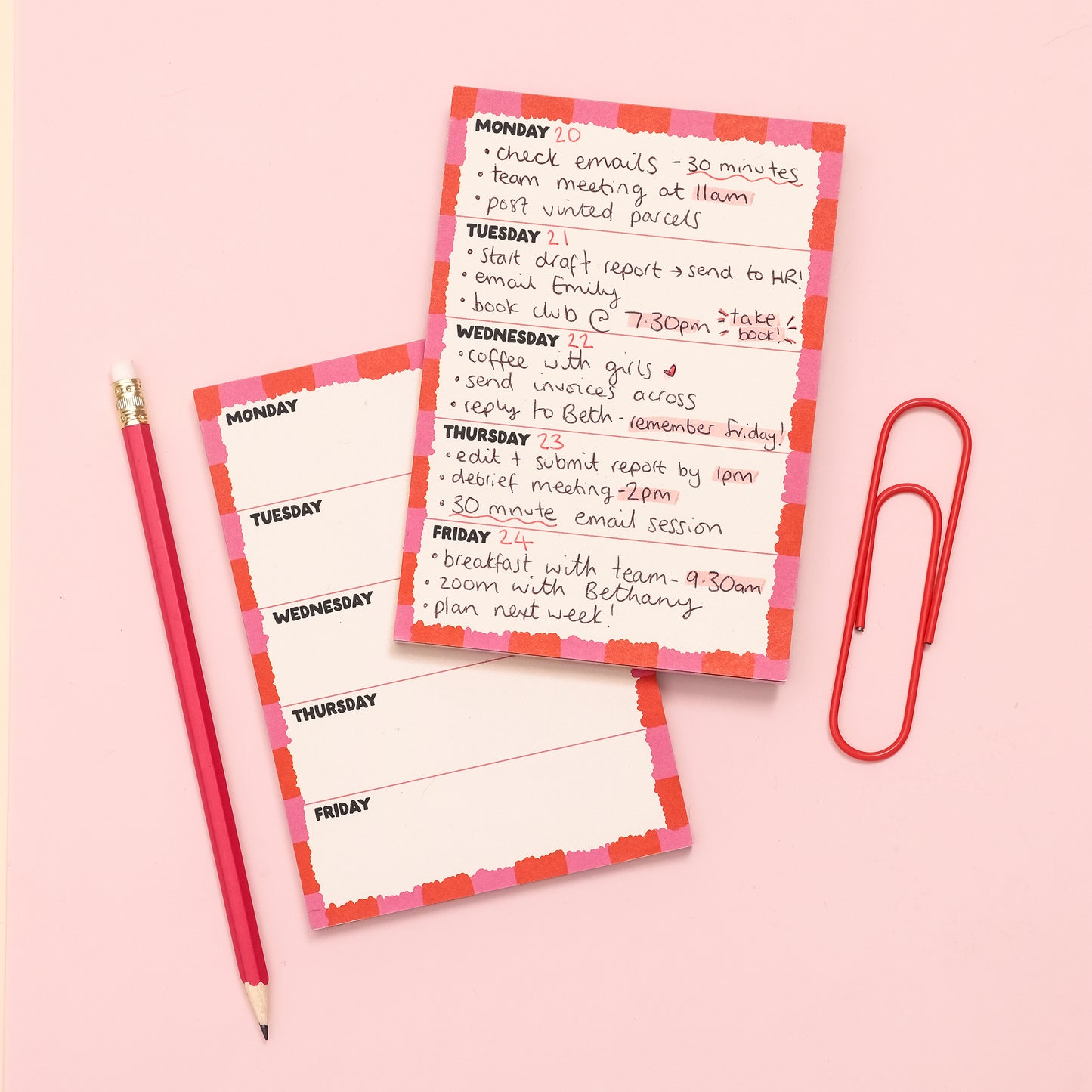 A6 Notepad - Week Planner