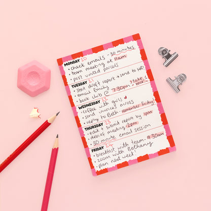 A6 Notepad - Week Planner