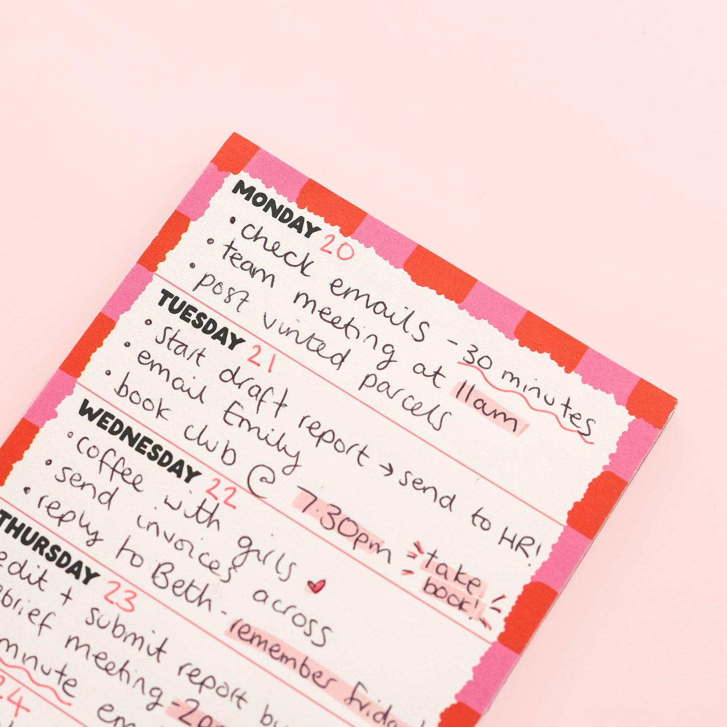 A6 Notepad - Week Planner