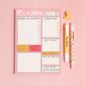 
            
                Load image into Gallery viewer, A5 Notepad - Daily Planner - It&amp;#39;s A Plan - Oh, Laura
            
        