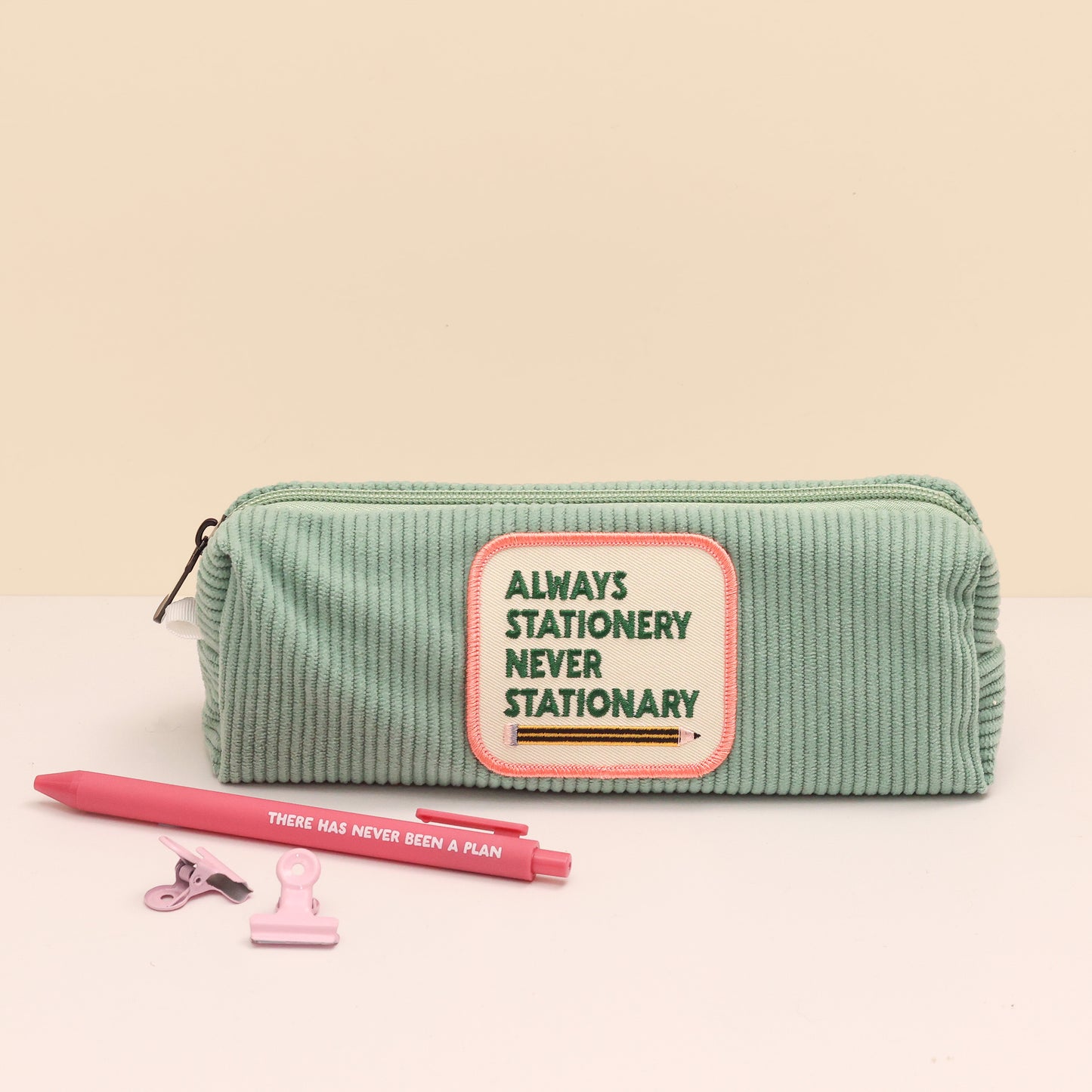 Green Pencil Case - Always Stationery, Never Stationary