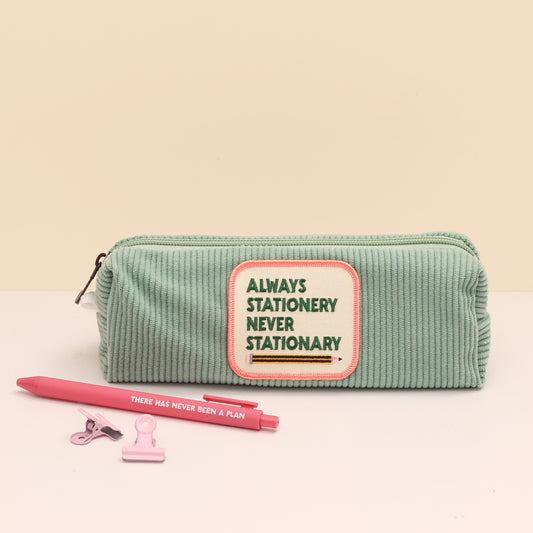 Green Pencil Case - Always Stationery, Never Stationary