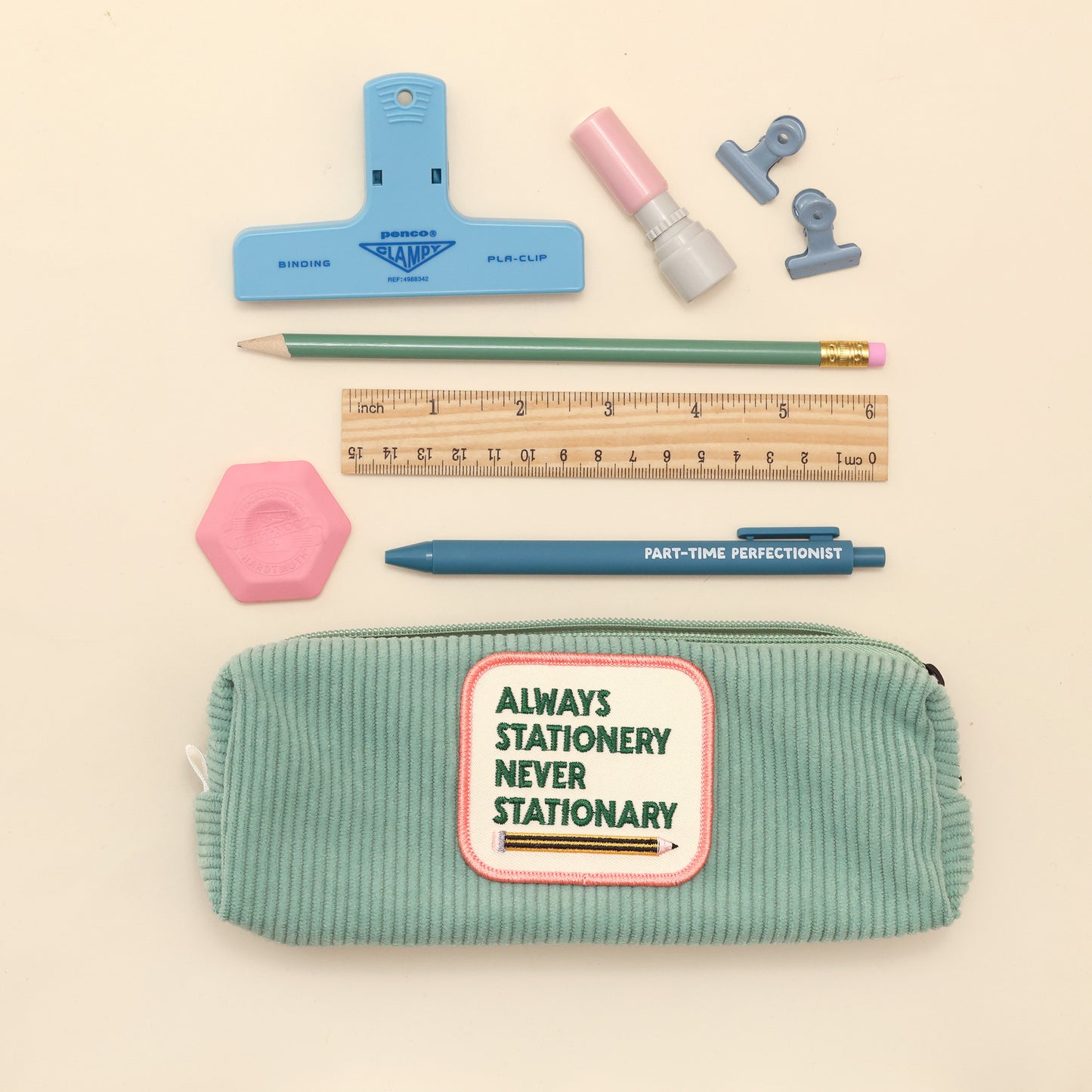 Green Pencil Case - Always Stationery, Never Stationary