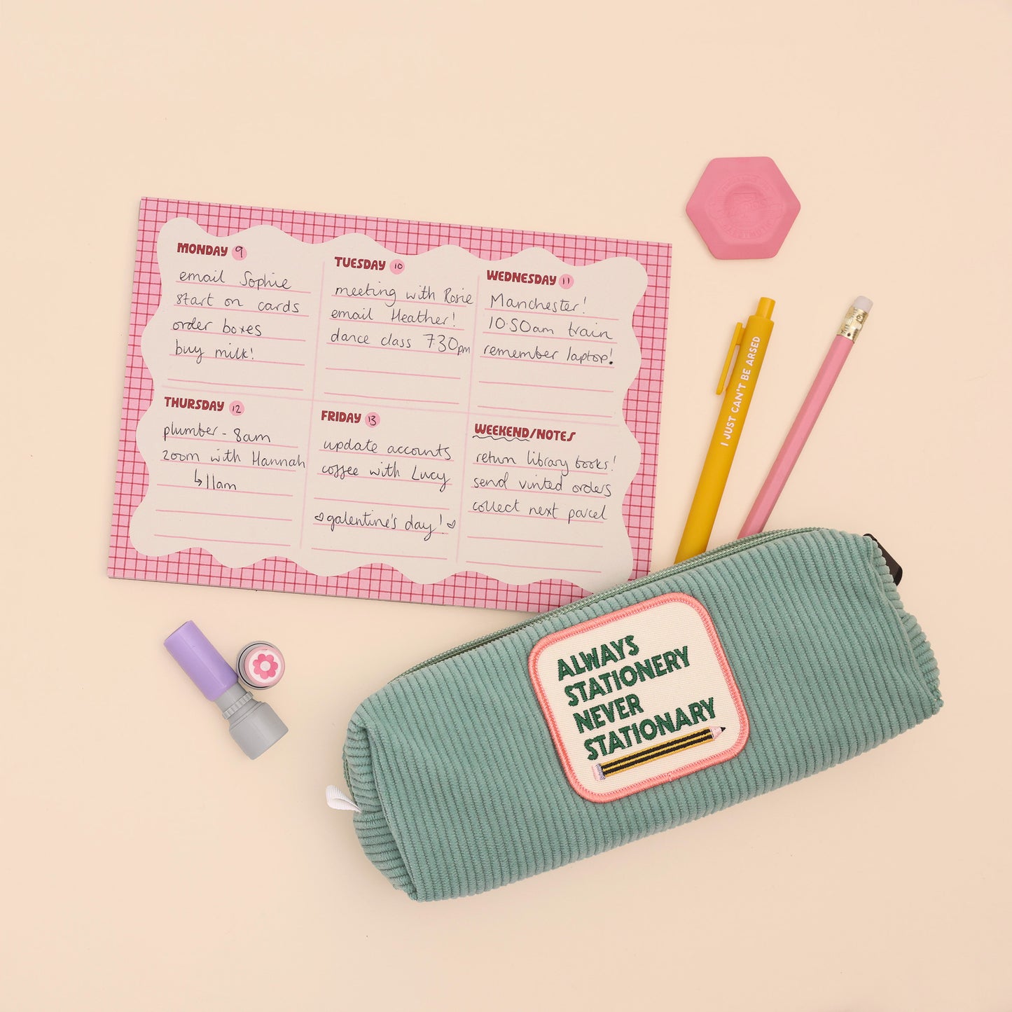 Green Pencil Case - Always Stationery, Never Stationary