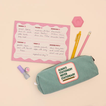Green Pencil Case - Always Stationery, Never Stationary