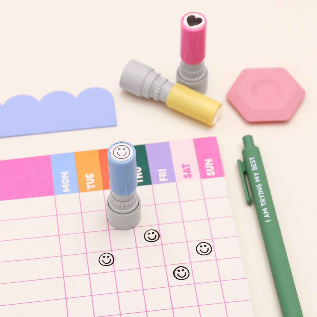 Mini Pre-Inked Stamp - Smile - Oh, Laura
