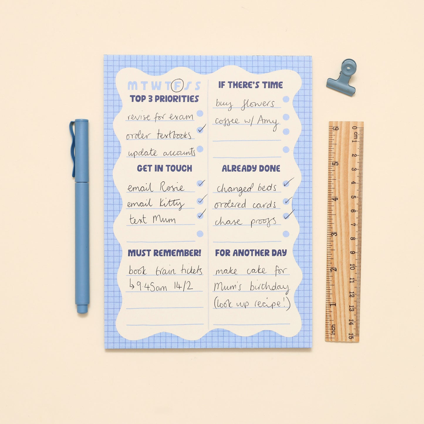 A5 Notepad - Wiggle Day Planner - Oh, Laura