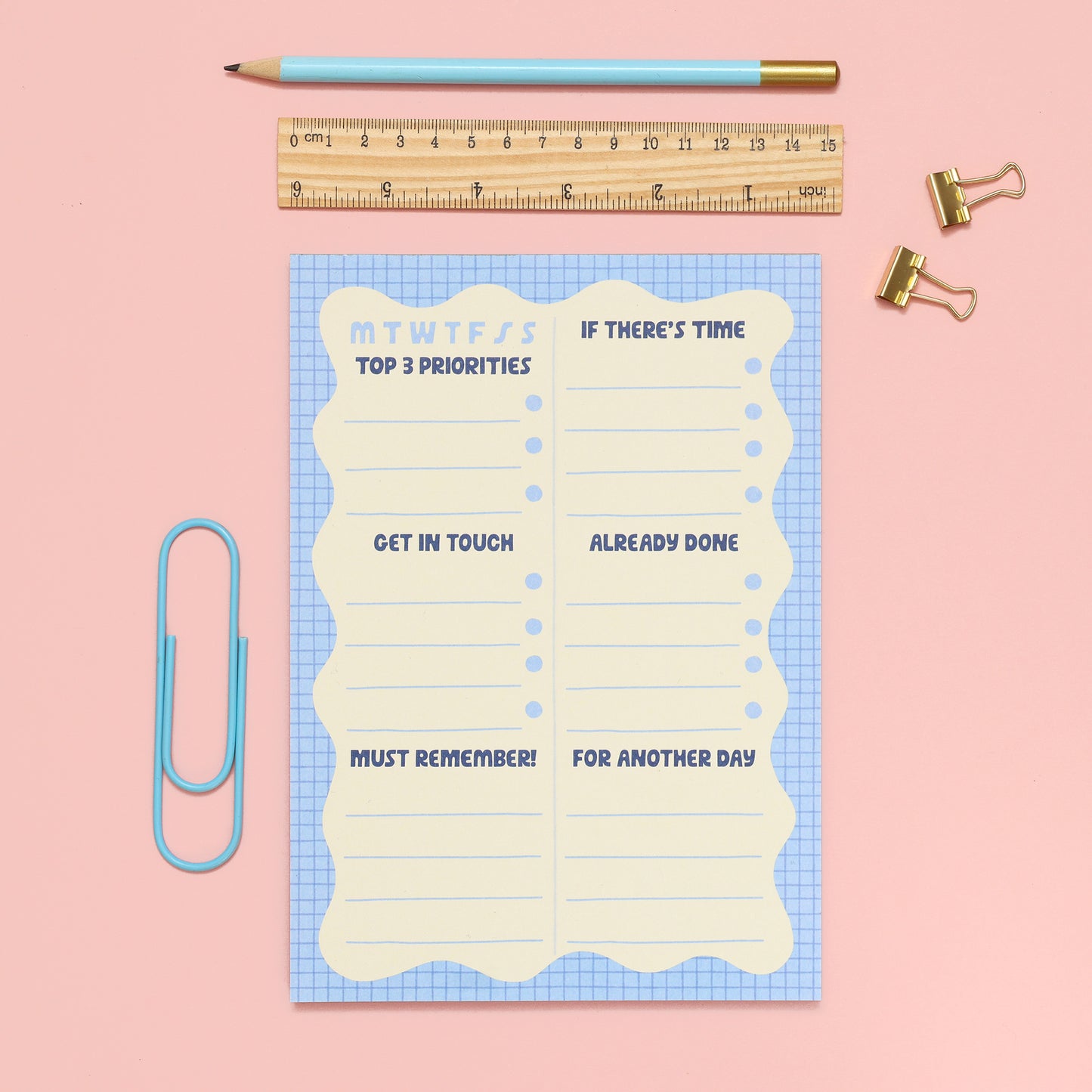 A5 Notepad - Wiggle Day Planner - Oh, Laura