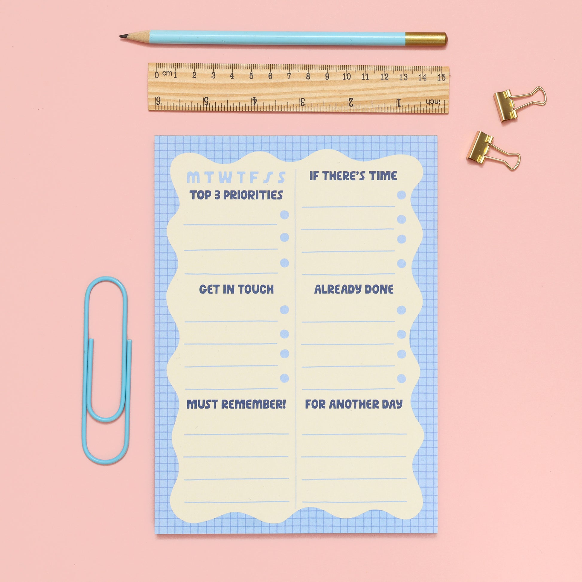 A5 Notepad - Wiggle Day Planner - Oh, Laura