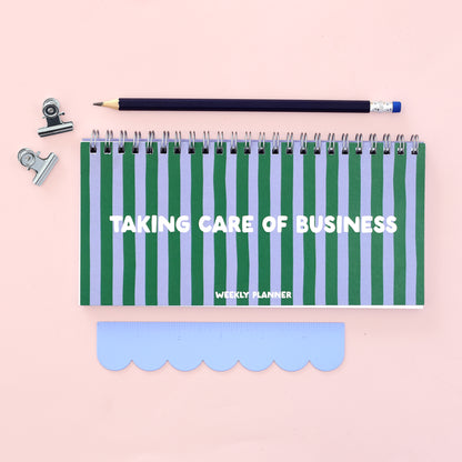 Ringbound Week Planner - Blue & Green - Oh, Laura