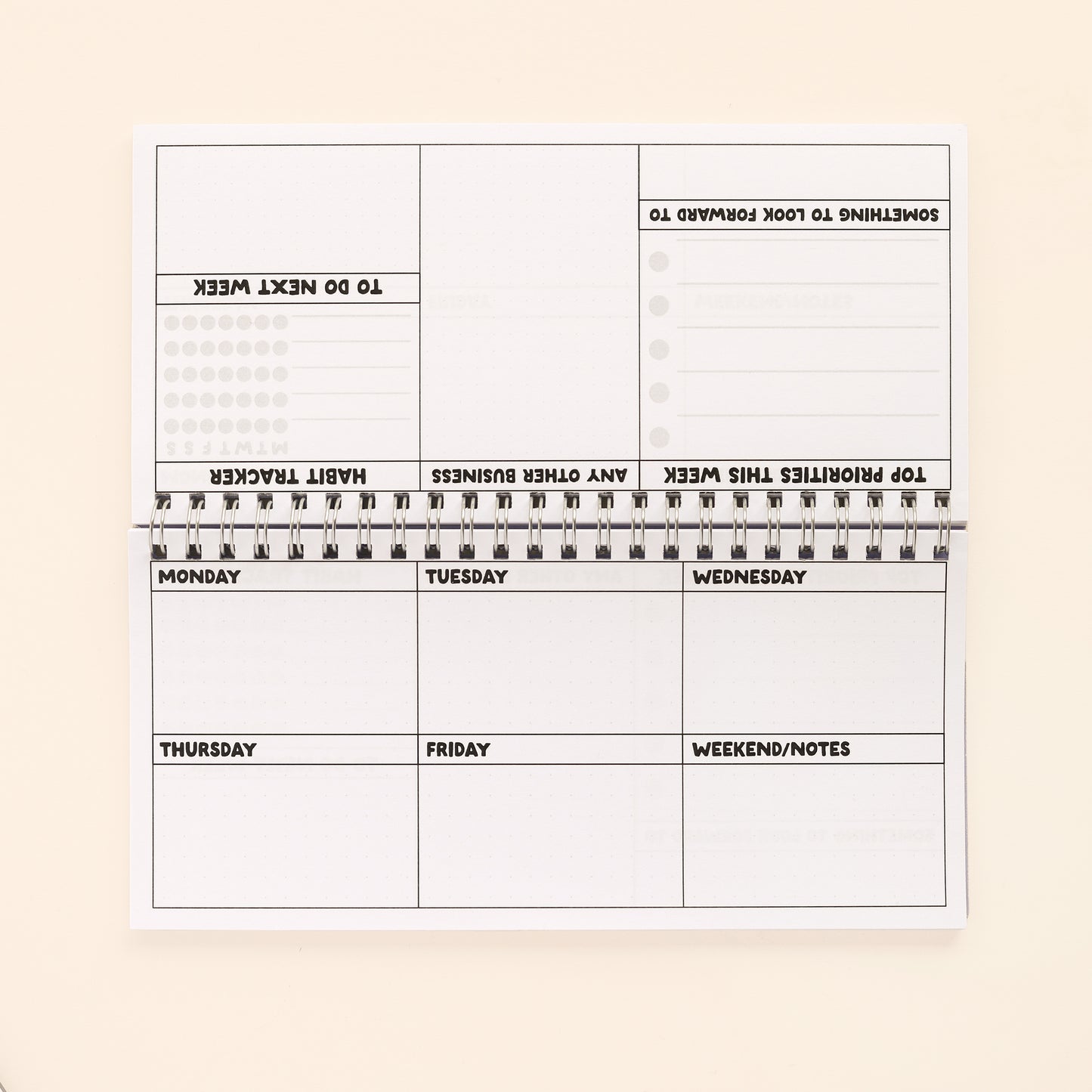 Ringbound Week Planner - Blue & Green - Oh, Laura
