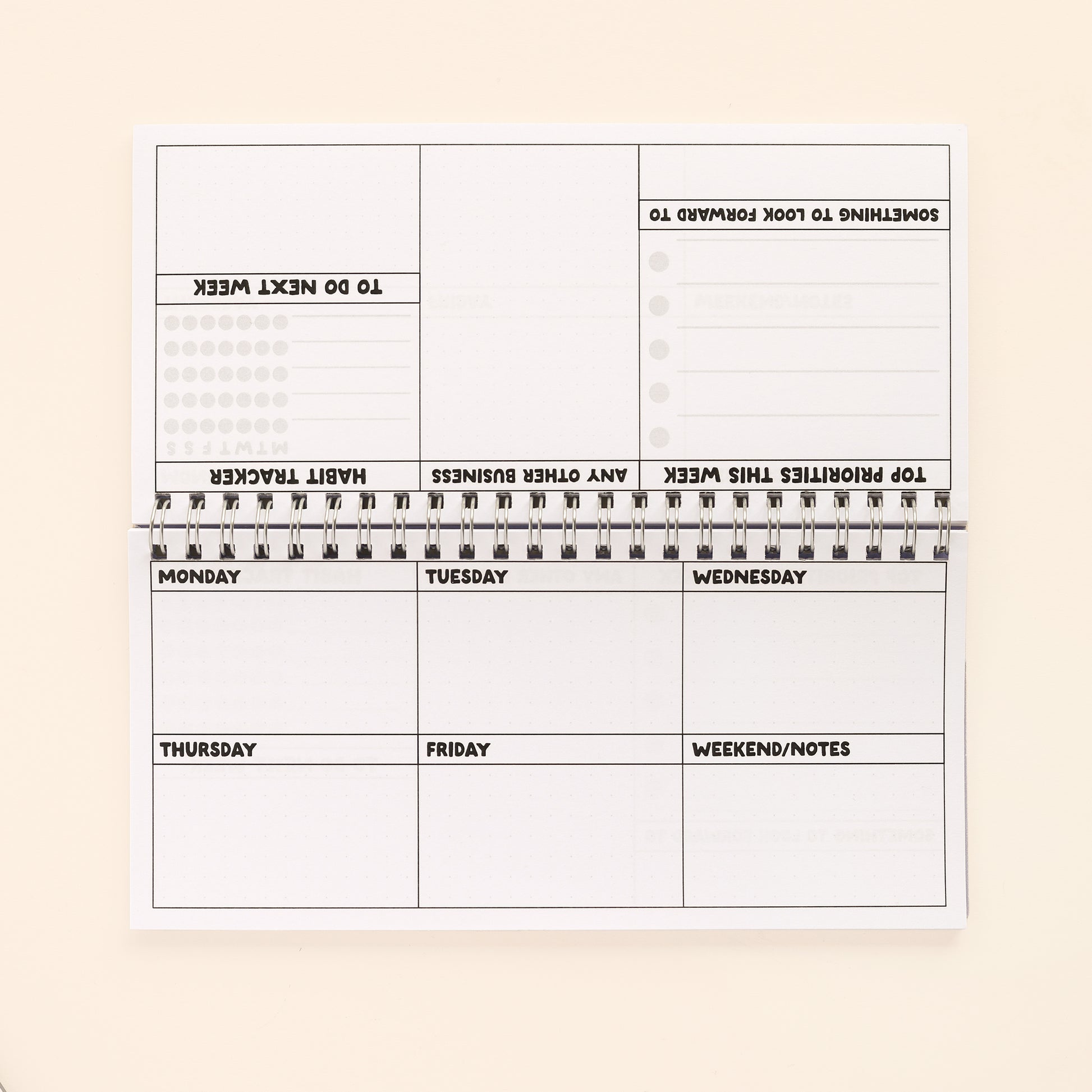 Ringbound Week Planner - Blue & Green - Oh, Laura