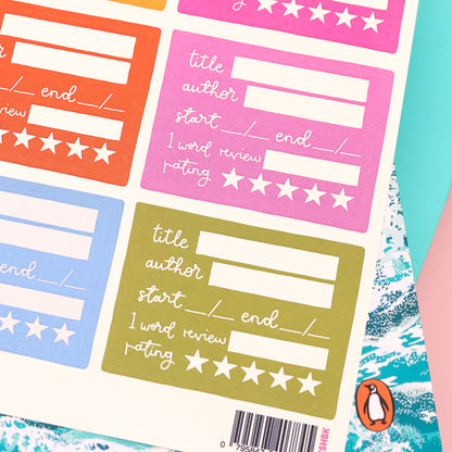 Sticker Sheet - Book Reviews - Oh, Laura