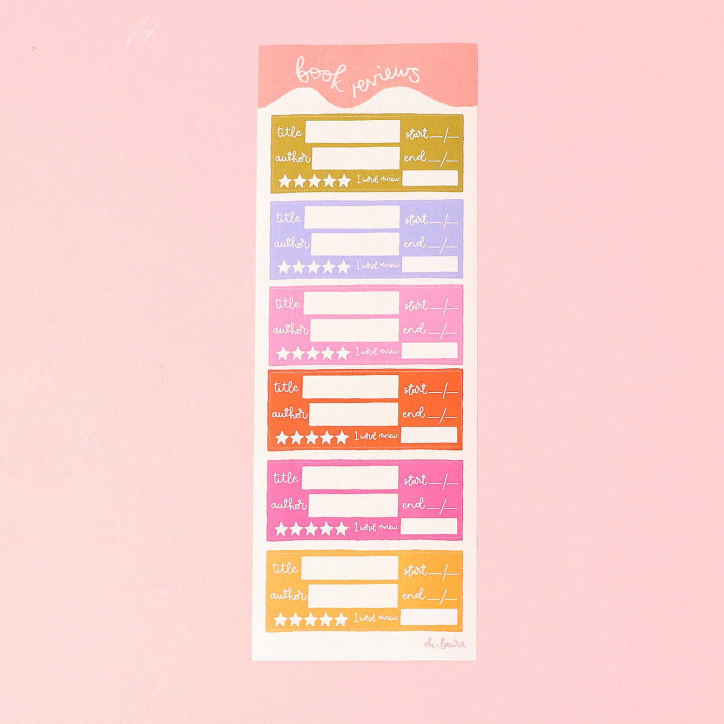 Planner Stickers - Book Reviews