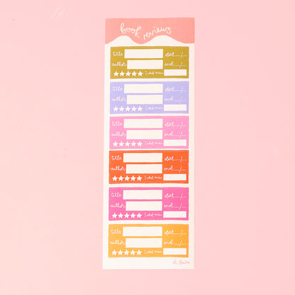 Planner Stickers - Book Reviews