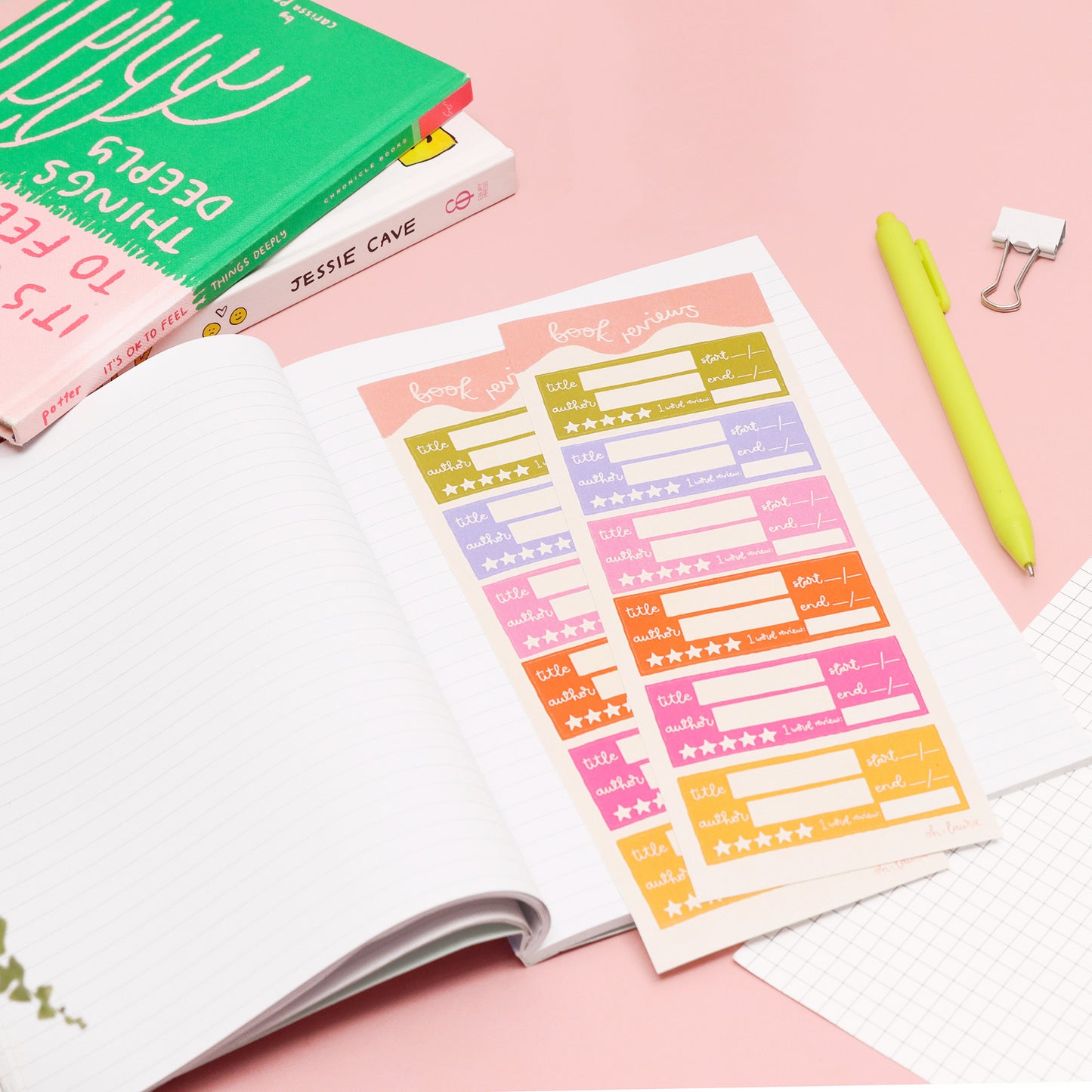 Planner Stickers - Book Reviews