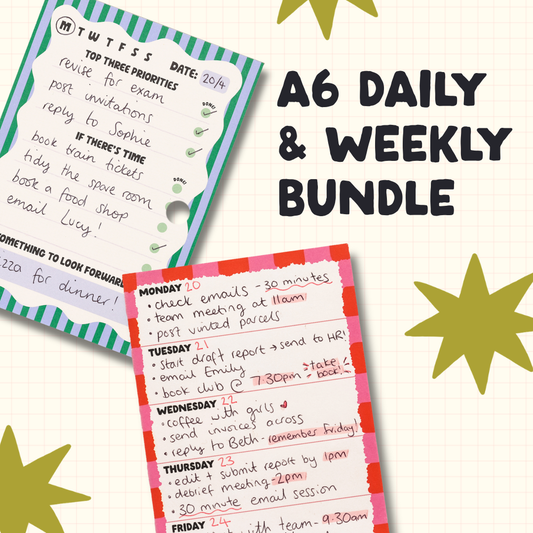 A6 Weekly and Daily Planner Pads - Oh, Laura